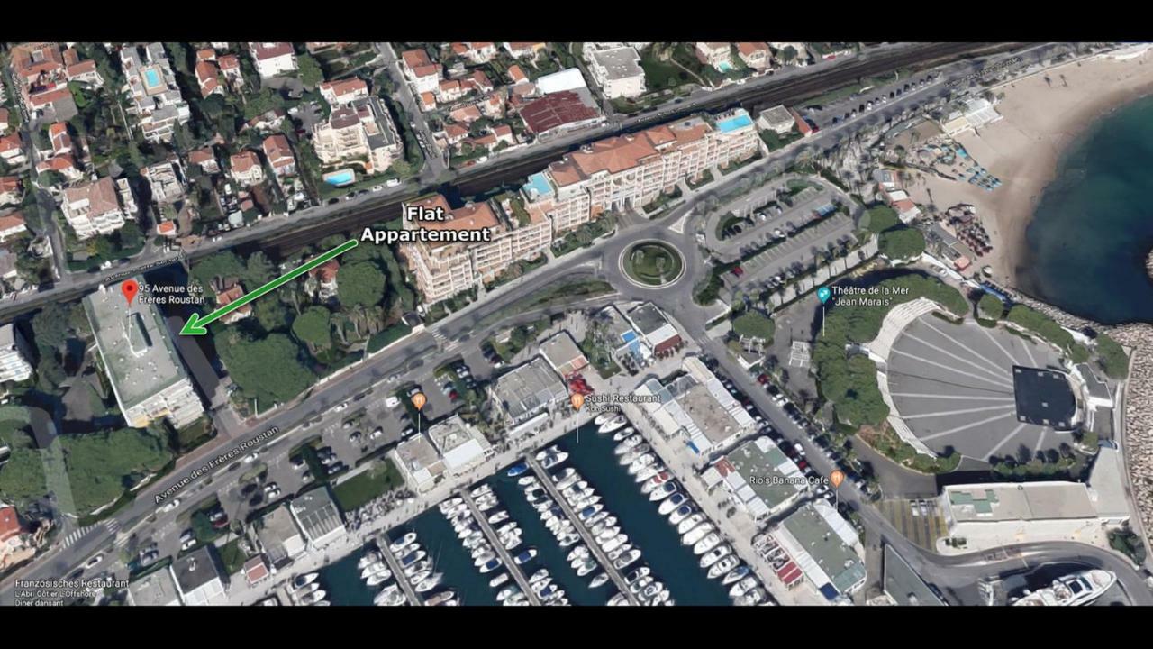 Grand Studio Neuf Face Port Et Plage, Parking Prive Гольф-Жуан Экстерьер фото
